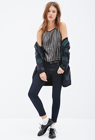 Forever21 Sequined Scoop Neck Top