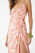 Forever21 Floral & Leaf Print Maxi Dress