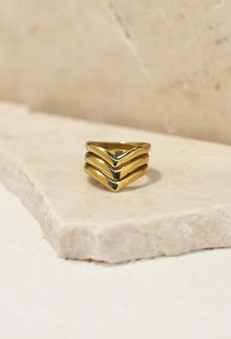 Forever21 Emerald Duv Trinity Ring