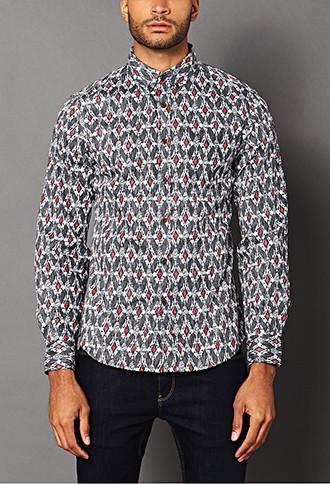 21 Men Southwestern Print Shirt