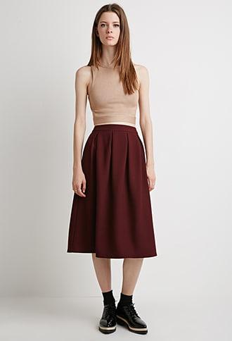 Forever21 Box Pleat A-line Skirt