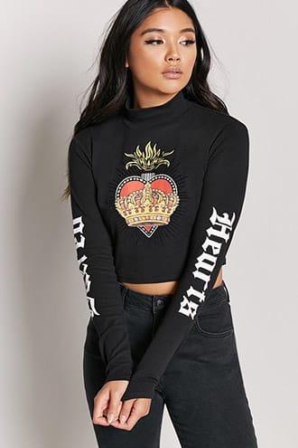 Forever21 Sacred Hearts Graphic Top