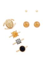Forever21 Faux Stone Ring And Earring Set