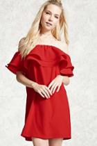 Forever21 Off-the-shoulder Ruffle Dress
