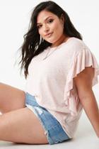 Forever21 Plus Size Reverse-seam Burnout Top