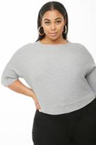 Forever21 Plus Size Ribbed Marled Dolman Top