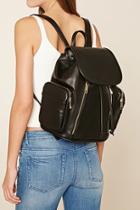 Forever21 Faux Leather Zipper Backpack