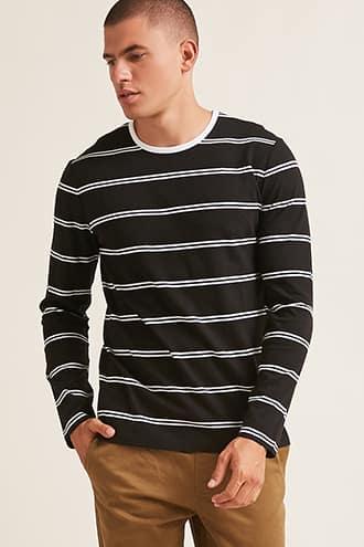 Forever21 Stripe Long-sleeve Tee