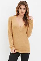 Forever21 V-neck Longline Sweater