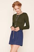 Love21 Women's  Olive Contemporary Knit Top
