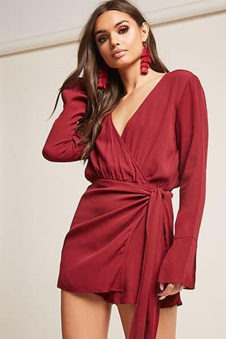 Forever21 Open-back Crepe Romper