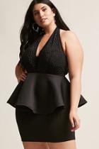 Forever21 Plus Size Plunging Peplum Dress