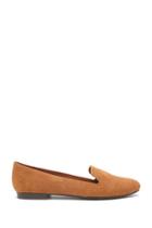 Forever21 Women's  Camel Faux Suede Loafers