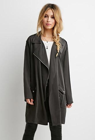 Forever21 Collared Longline Jacket