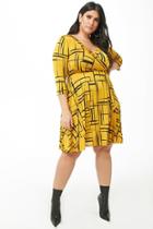 Forever21 Plus Size Brick Print Dress