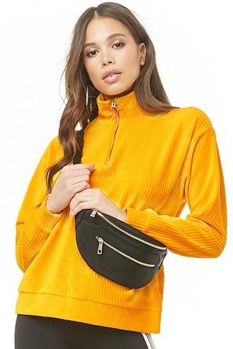 Forever21 Ribbed Velour Top