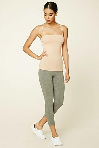 Forever21 Women's  Heather Grey Capri Leggings