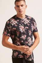 Forever21 Floral Print Crew Neck Tee