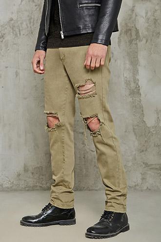 Forever21 Slim-fit Destroyed Jeans