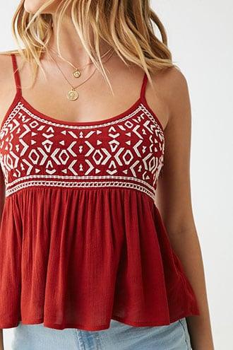 Forever21 Crinkled Tribal-inspired Cami
