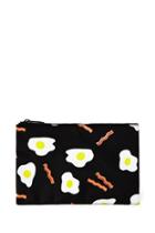 Forever21 Egg Print Makeup Pouch