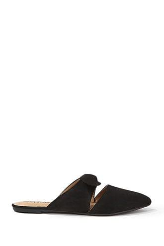 Forever21 Microfiber Pointed Cutout Mules
