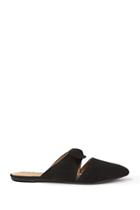 Forever21 Microfiber Pointed Cutout Mules