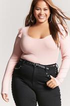 Forever21 Plus Size Ribbed Knit Ruffled Top