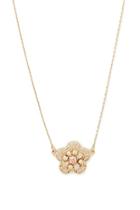 Forever21 Etched Flower Pendant Necklace