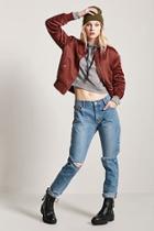 Forever21 Satin Lace-up Bomber Jacket
