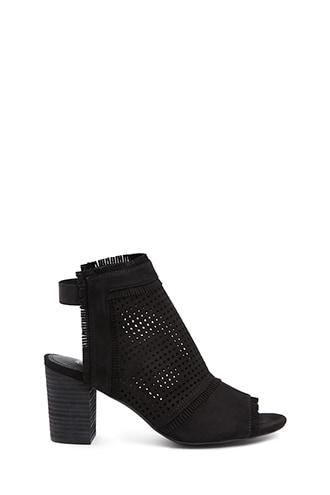 Forever21 Perforated Faux Suede Booties