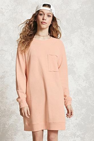 Forever21 Longline Raw-cut Sweatshirt