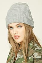 Forever21 Women's  Grey Classic Knit Beanie