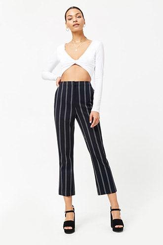 Forever21 High-waist Stripe Pants