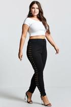 Forever21 Plus Size Lace-up Skinny Pants