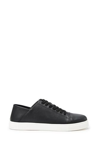 21 Men Men's  Faux Leather Low-tops
