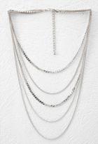 Forever21 Layered Chain Necklace (silver)