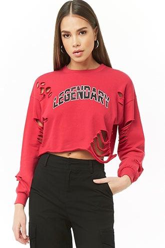 Forever21 Distressed Legendary Graphic Top