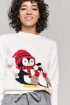 Forever21 Penguin Graphic Holiday Sweater