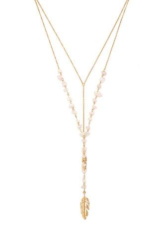 Forever21 Feather Charm Necklace Set