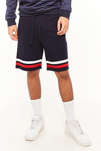 Forever21 French Terry Striped Shorts