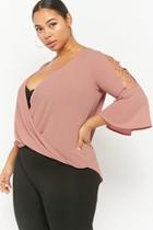 Forever21 Plus Size Plunging Crepe Blouse