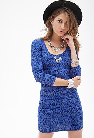 Forever21 Abstract Pattern Bodycon Dress