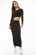 Forever21 Sweater Knit Cutout Maxi Dress