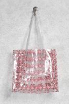 Forever21 Flamingo Print Clear Tote