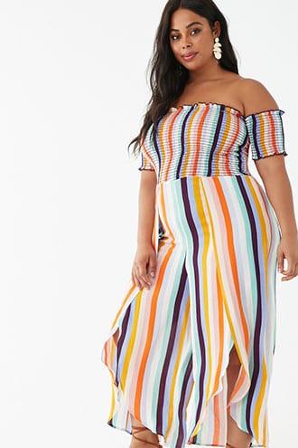 Forever21 Plus Size Smocked Jumpsuit