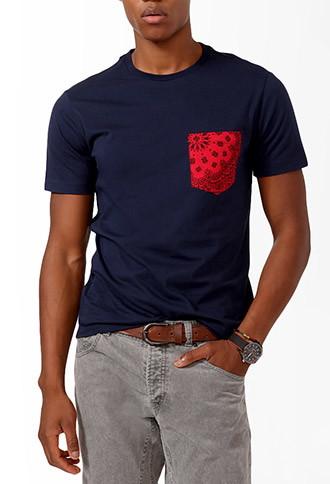 21 Men Bandana Pocket Tee