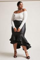 Forever21 Plus Size Eta Tiered High-low Skirt