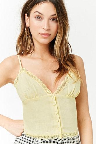 Forever21 Cropped Linen Cami