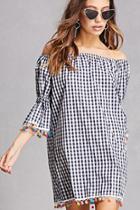 Forever21 Gingham Off-the-shoulder Dress